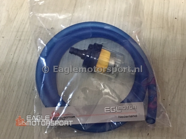 Benzine slang (blauw) + filter met magneet